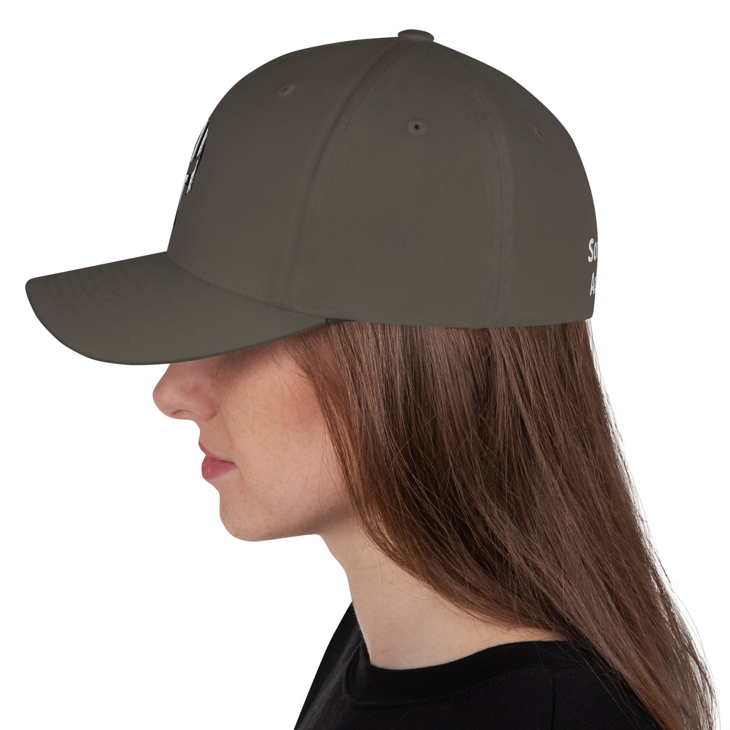 SOA American Flag Skull Flex Fit Cap