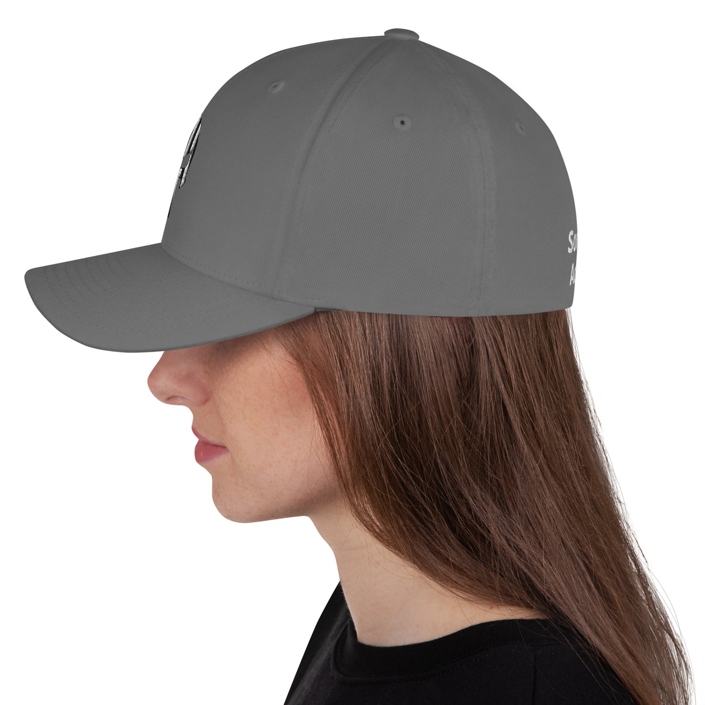 SOA American Flag Skull Flex Fit Cap