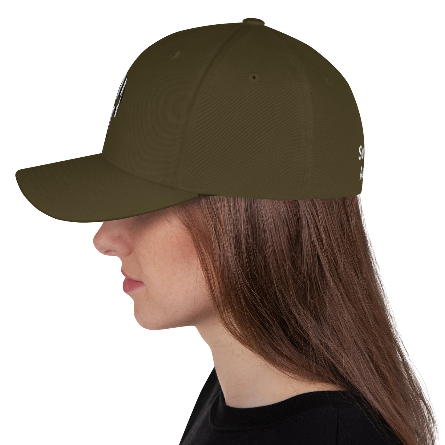 SOA American Flag Skull Flex Fit Cap