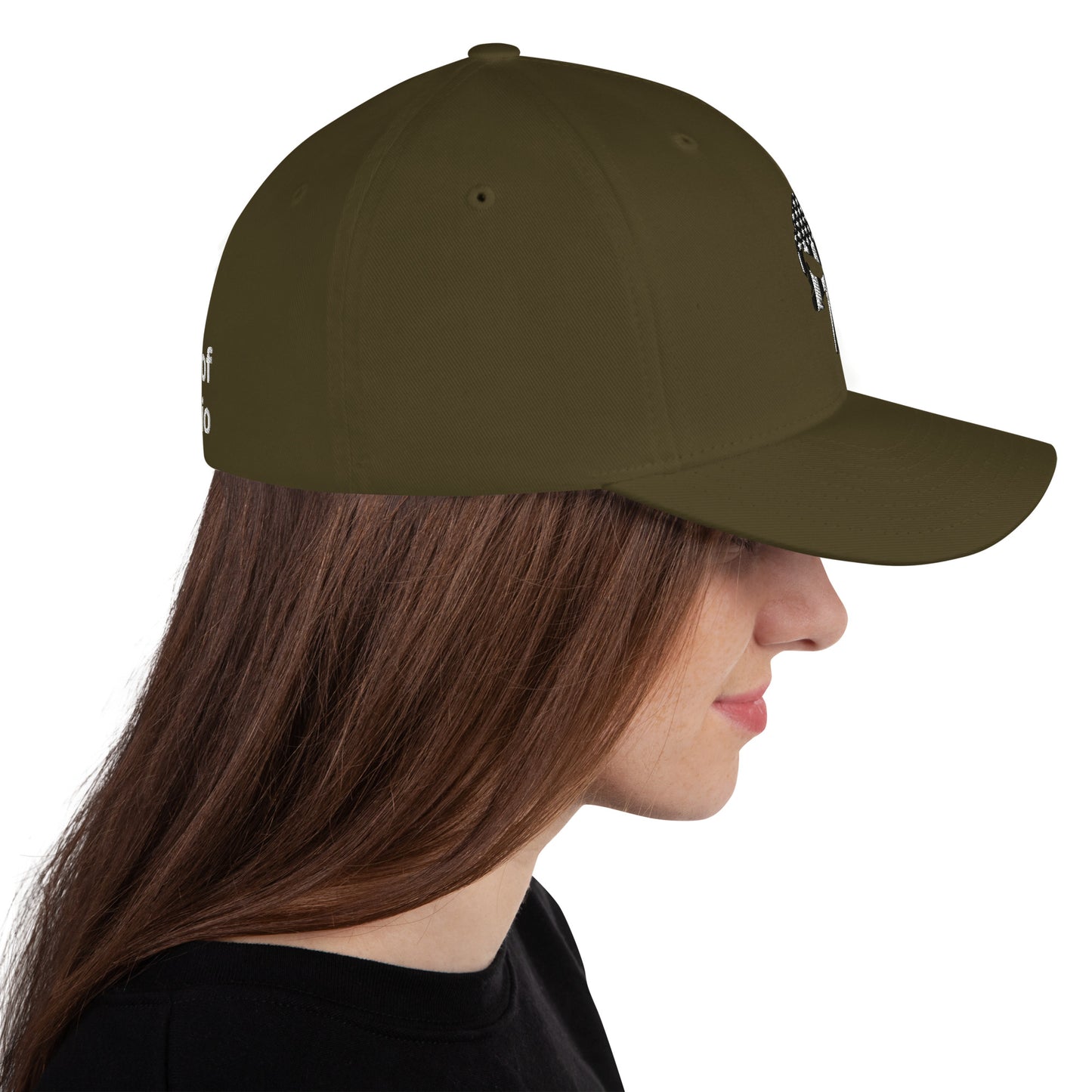 SOA American Flag Skull Flex Fit Cap