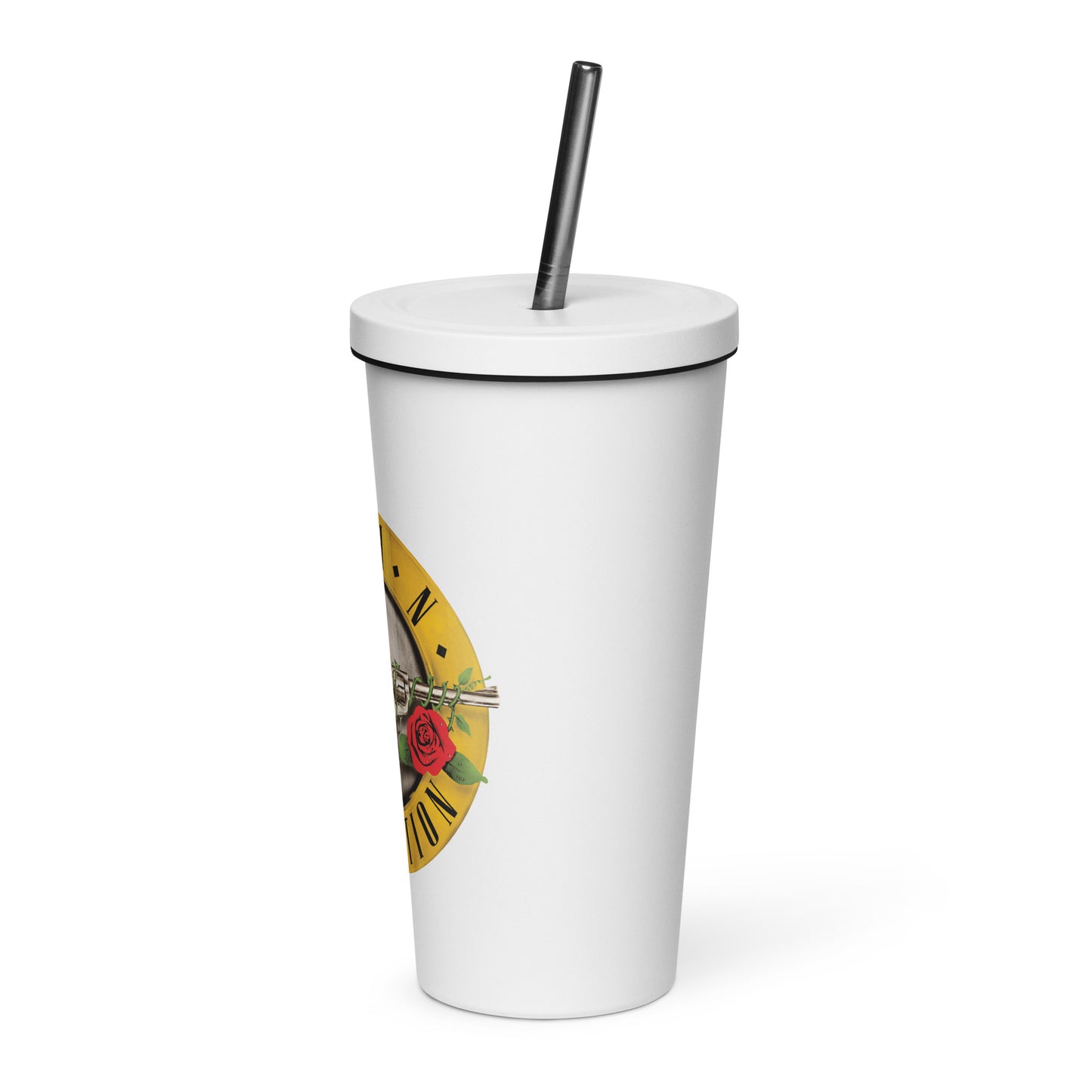 Growth n Retention Insulated tumbler with a straw