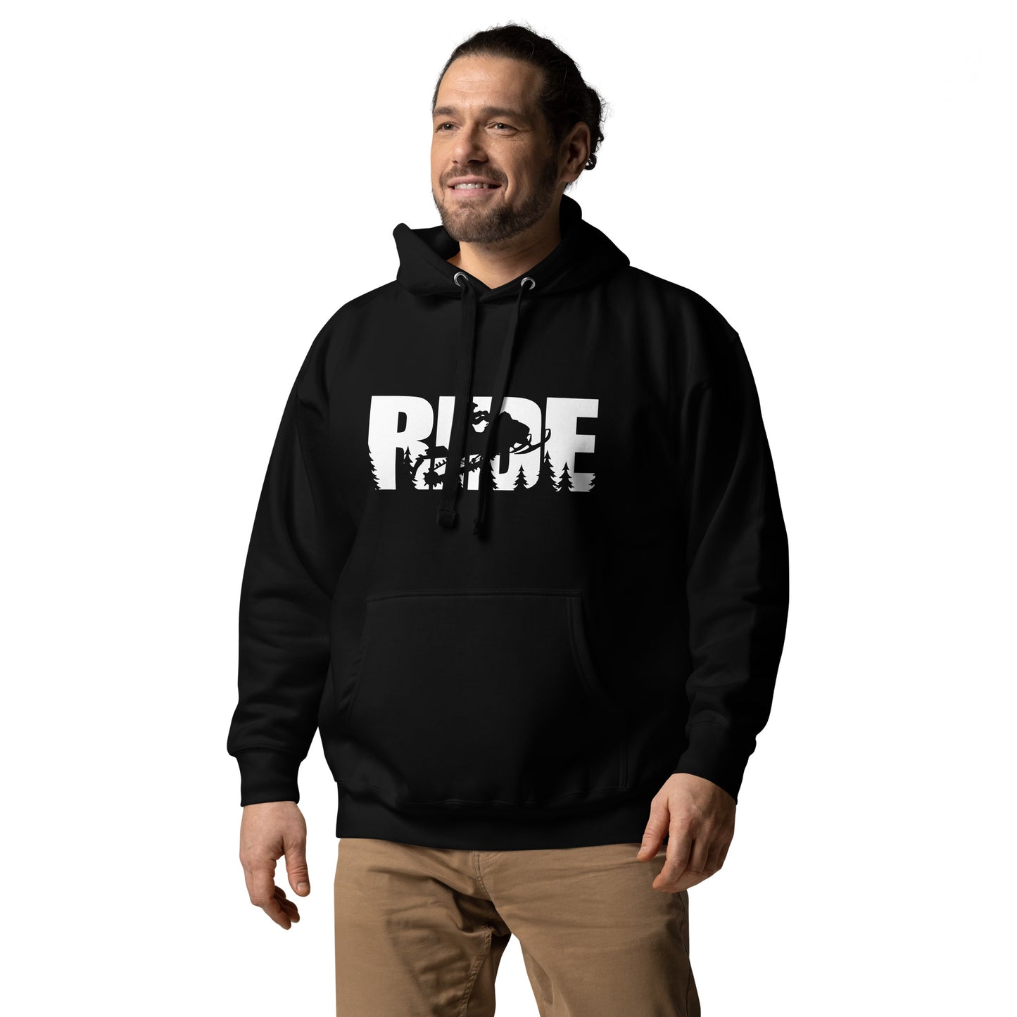 Ride Hoodie white letters