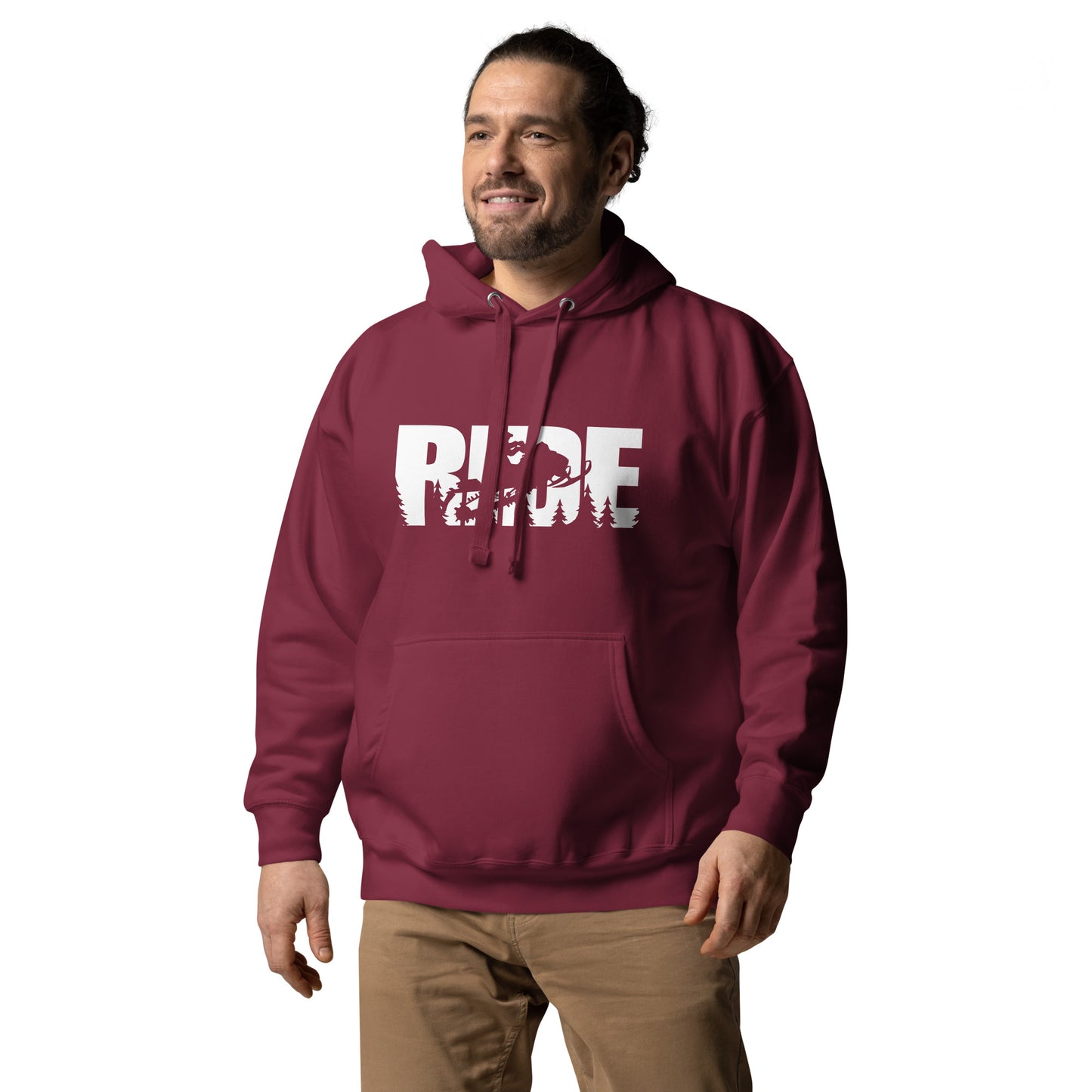 Ride Hoodie white letters
