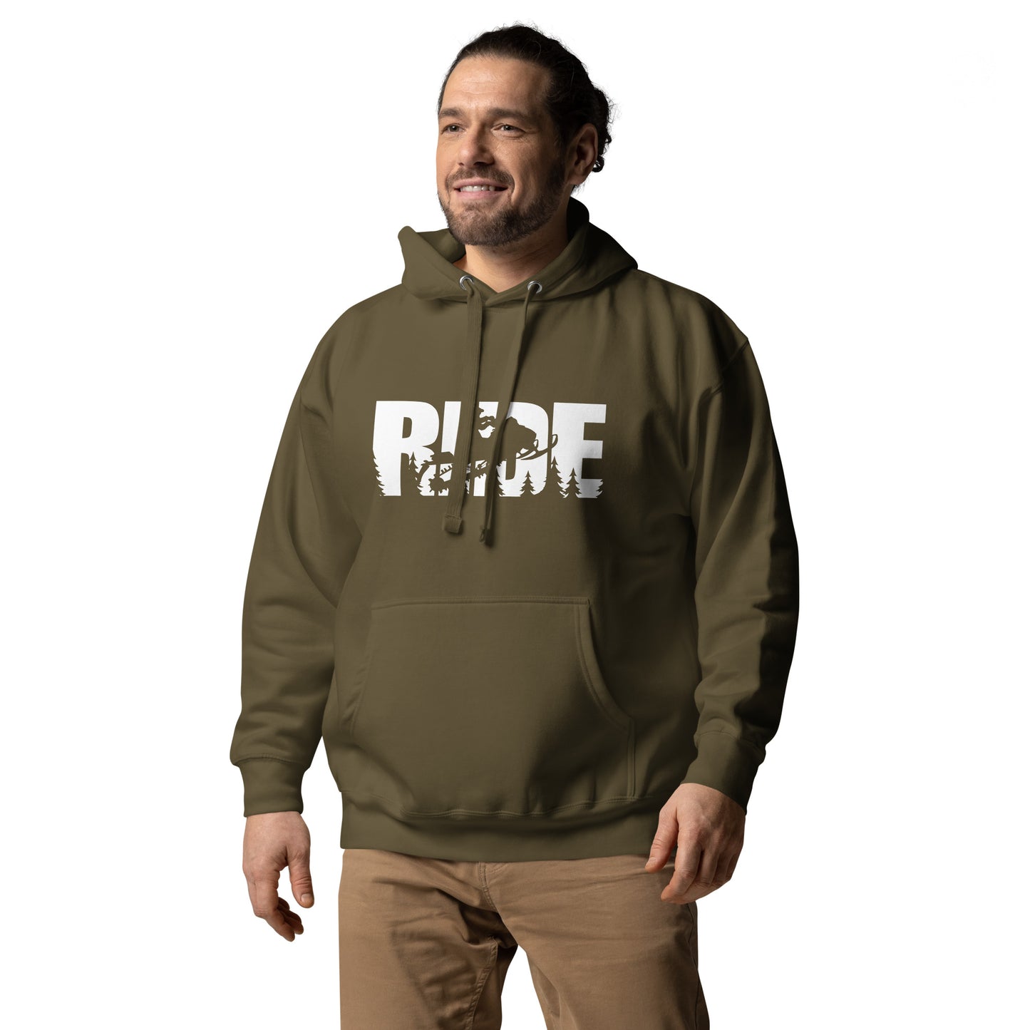Ride Hoodie white letters