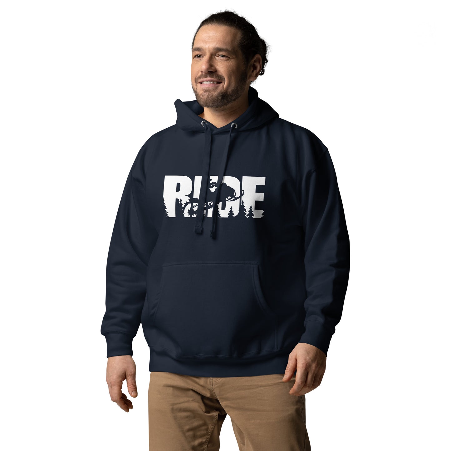 Ride Hoodie white letters