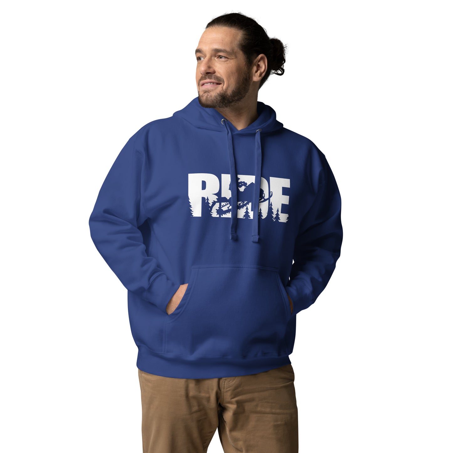 Ride Hoodie white letters