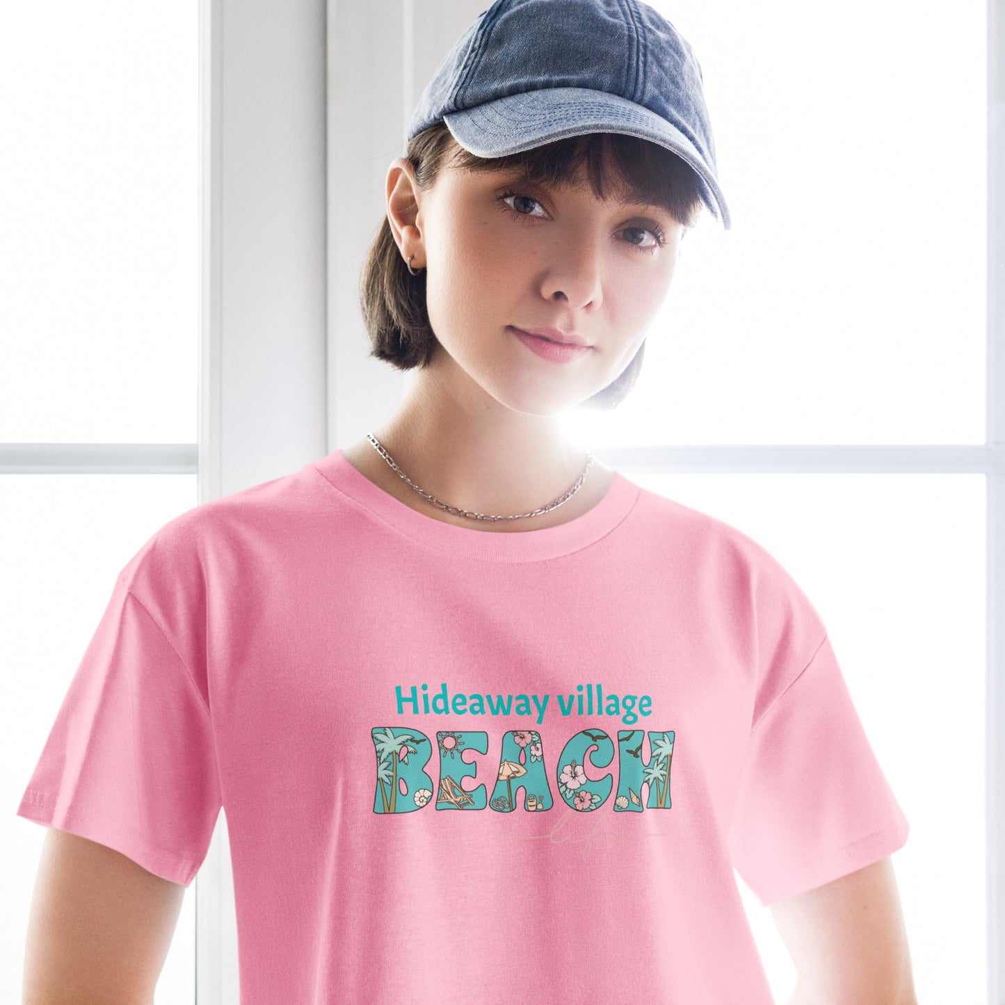 Hideaway Village Beach Life crop top