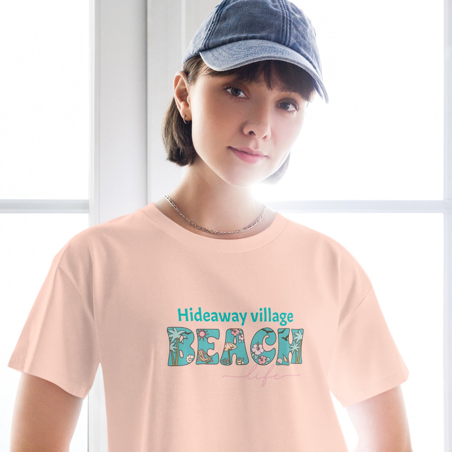 Hideaway Village Beach Life crop top