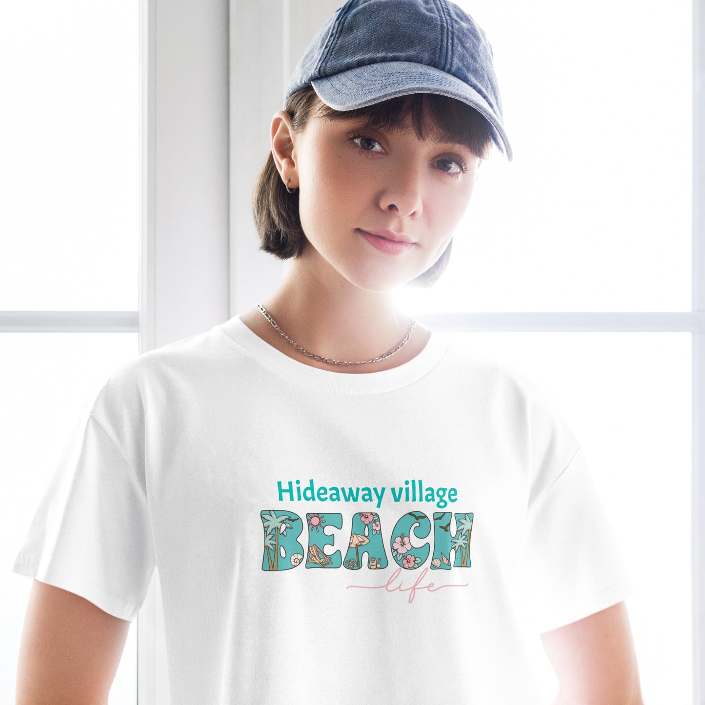 Hideaway Village Beach Life crop top