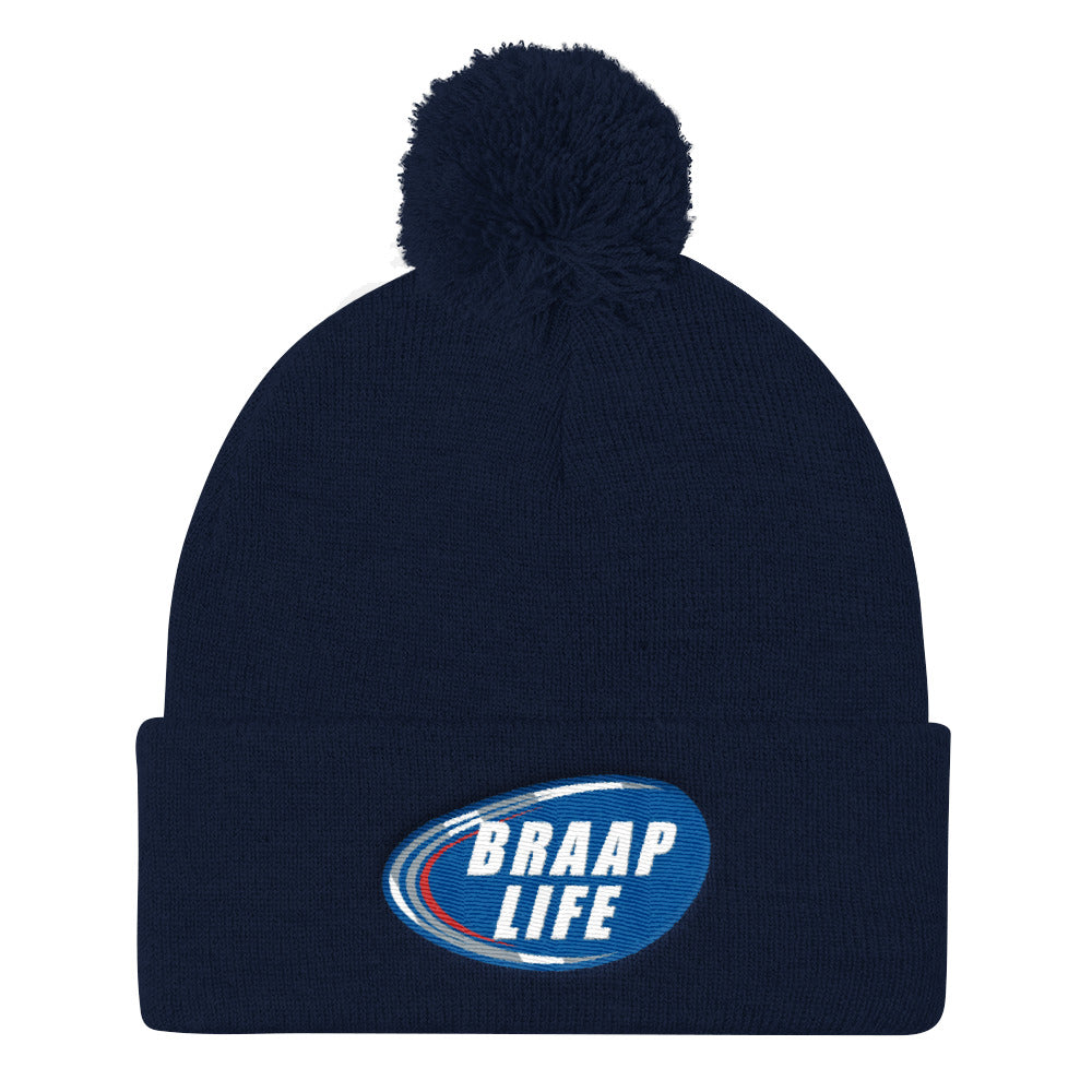 Pom Pom Knit Cap