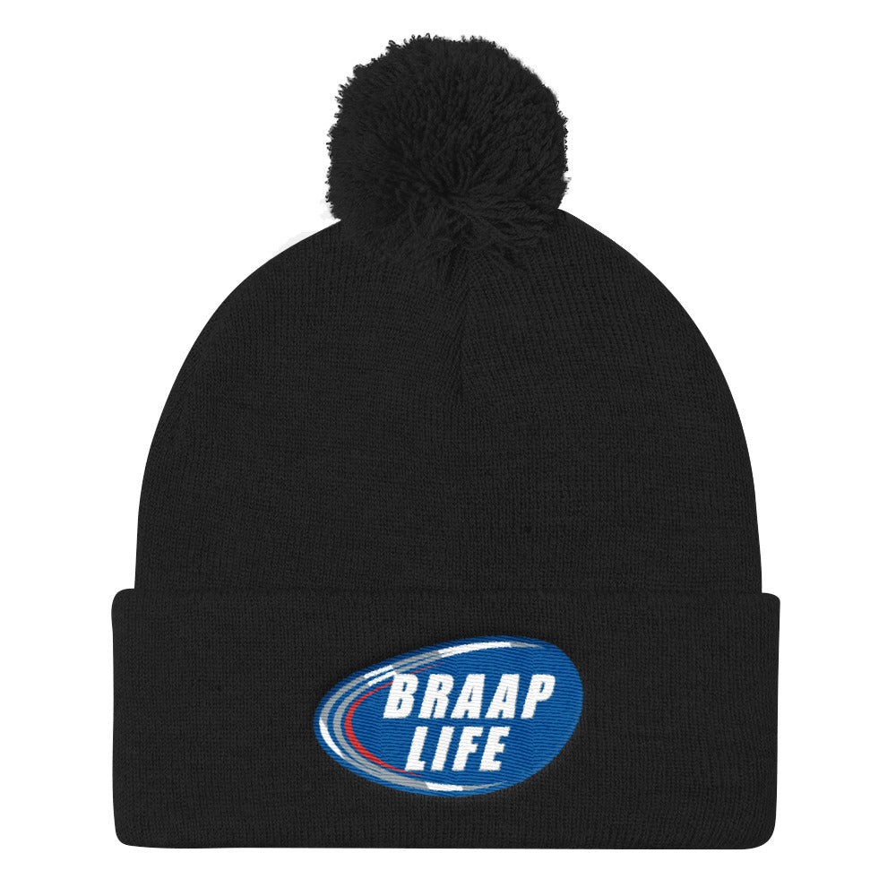 Pom Pom Knit Cap