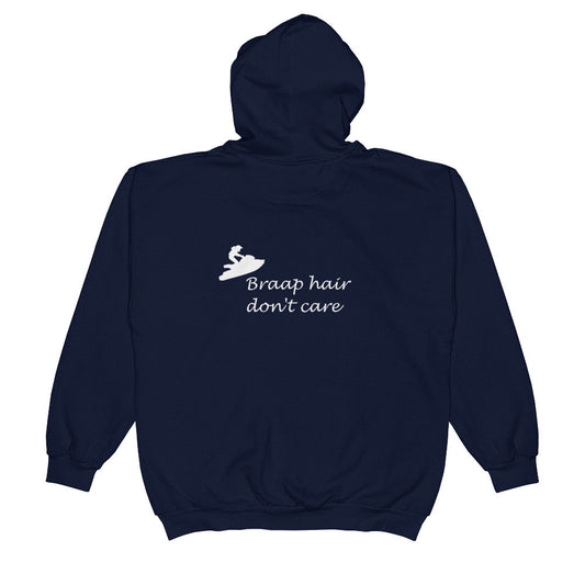 braap hair jetski  Zip Hoodie