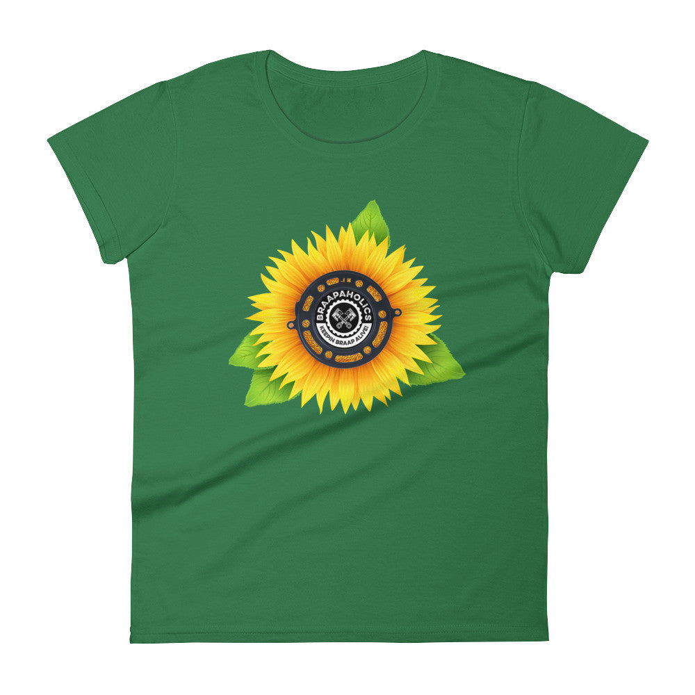 Women's short sleeve sunflower T-shirt