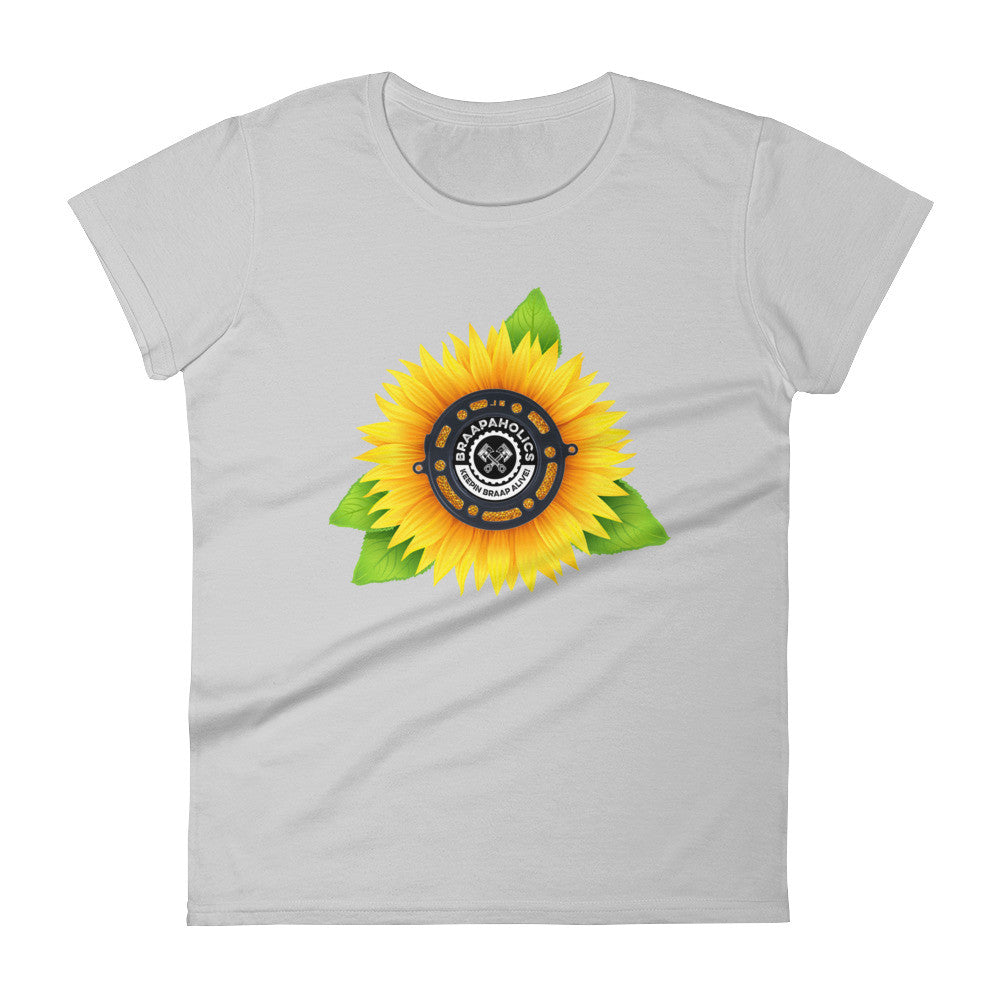 Women's short sleeve sunflower T-shirt