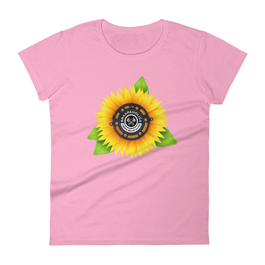 Women's short sleeve sunflower T-shirt