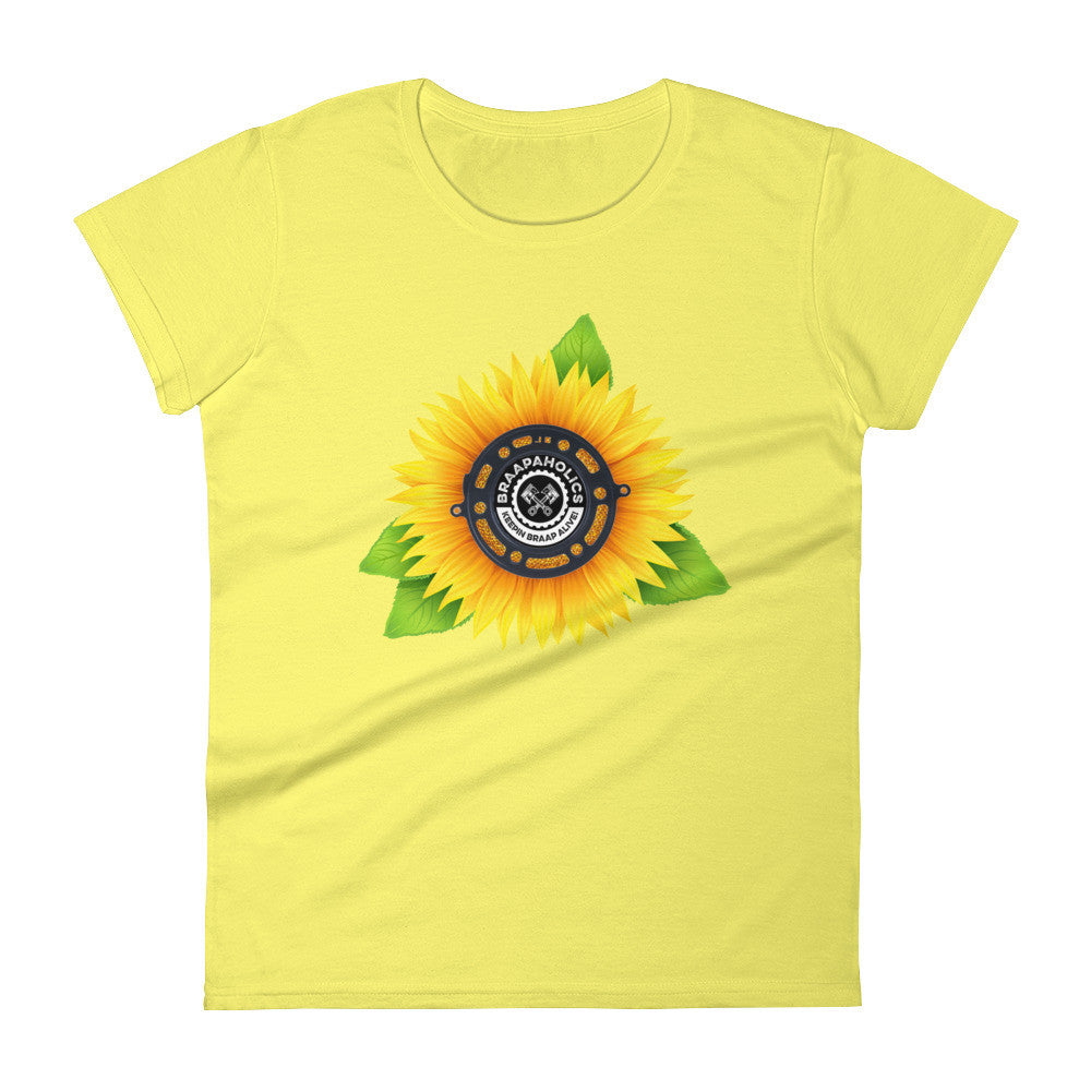 Women's short sleeve sunflower T-shirt