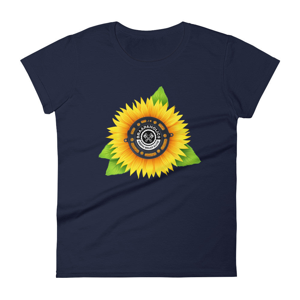 Women's short sleeve sunflower T-shirt