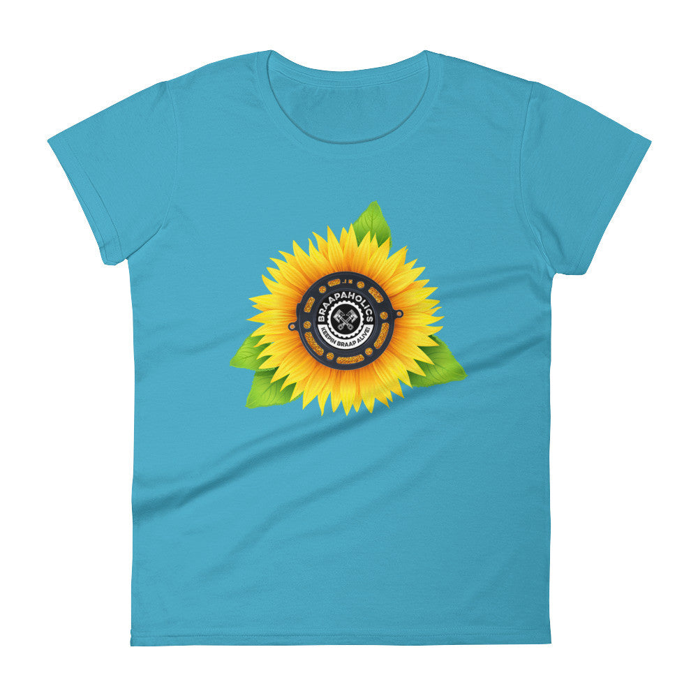 Women's short sleeve sunflower T-shirt