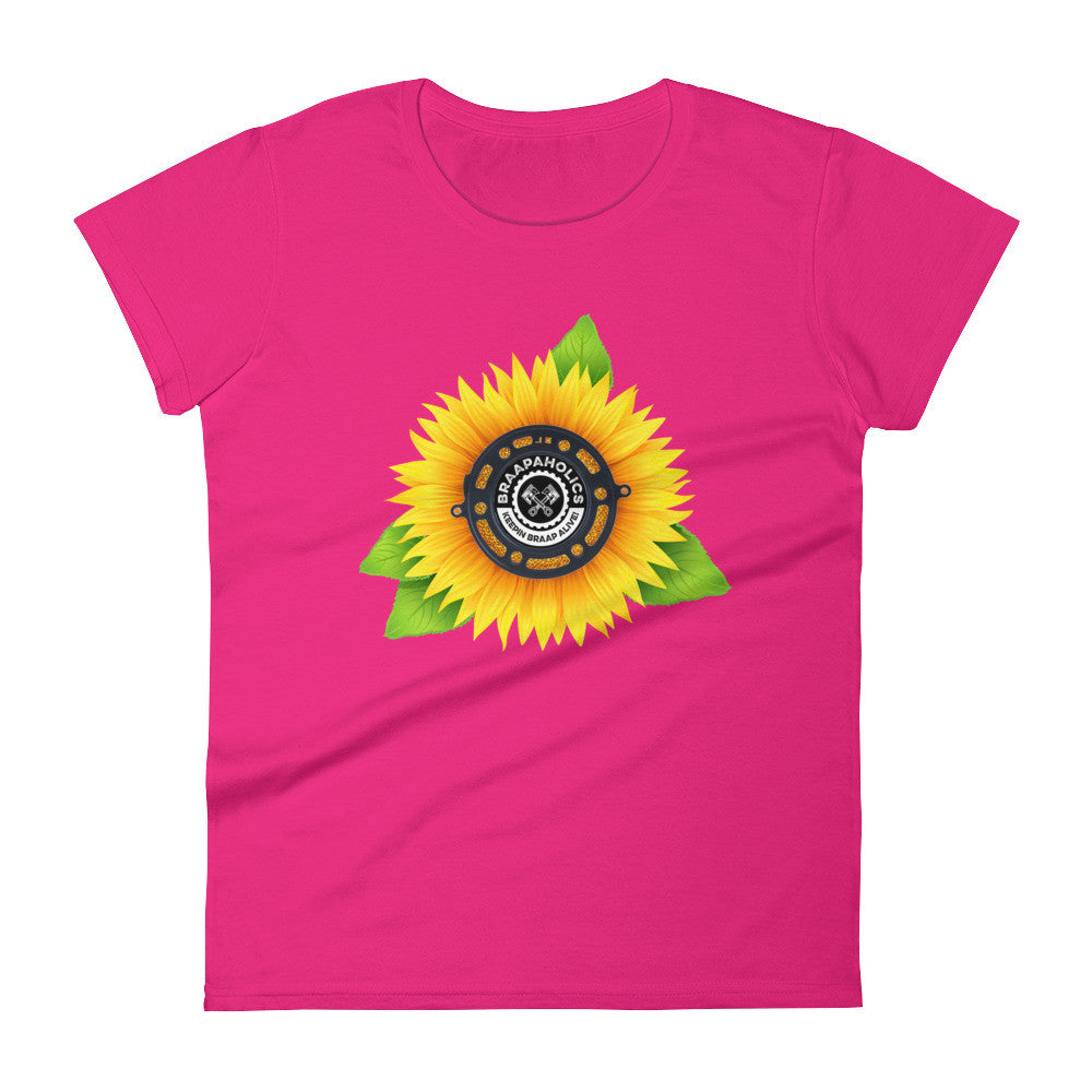 Women's short sleeve sunflower T-shirt