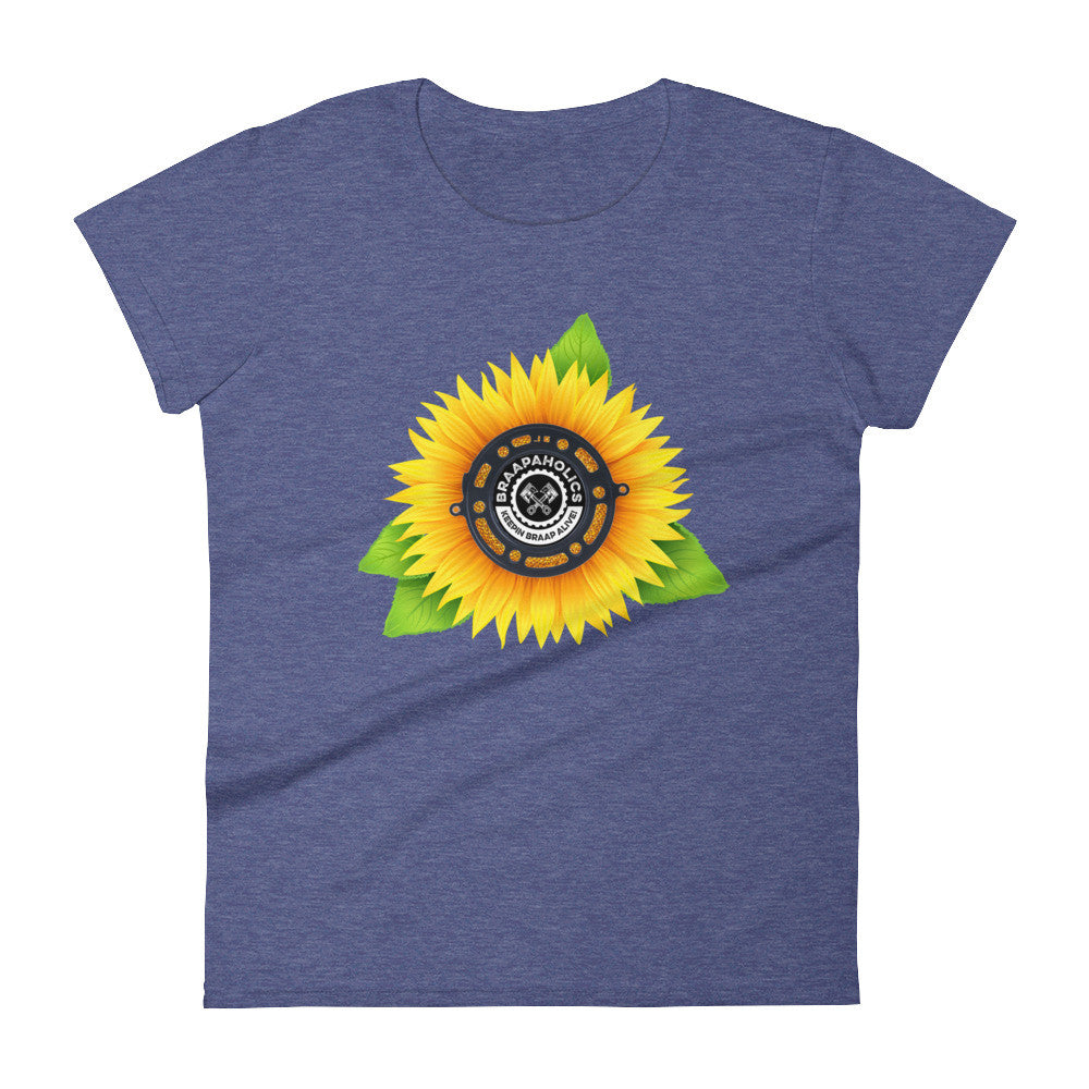 Women's short sleeve sunflower T-shirt