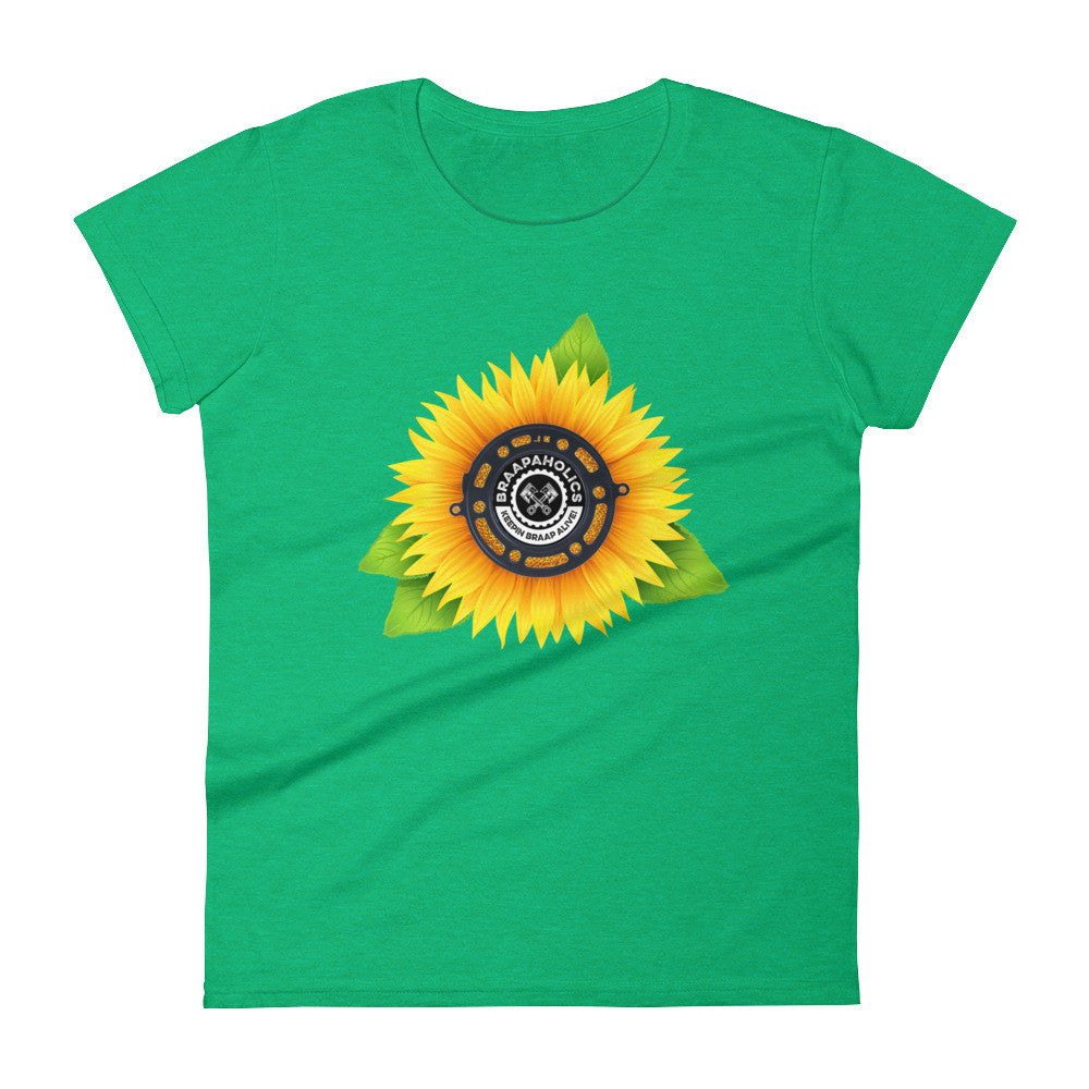 Women's short sleeve sunflower T-shirt