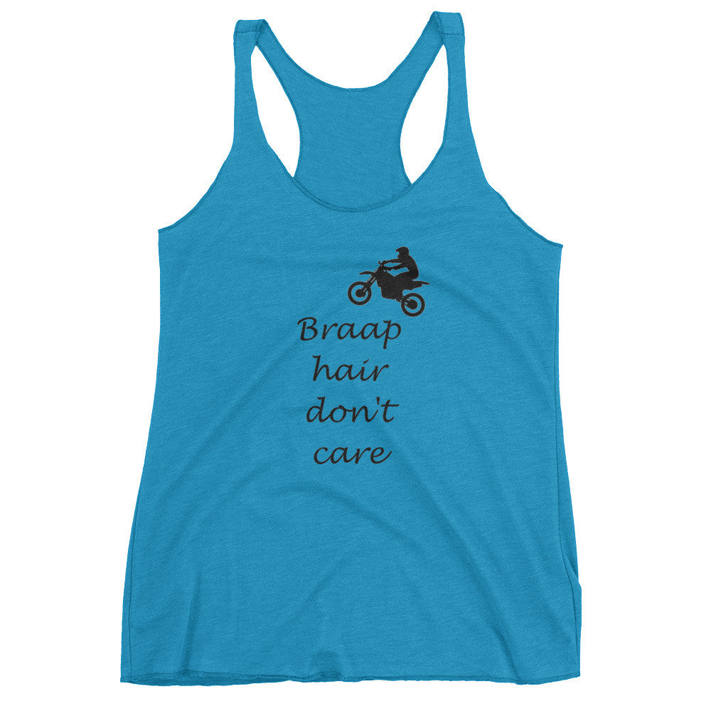 Women's dirt bike braap hair tank top